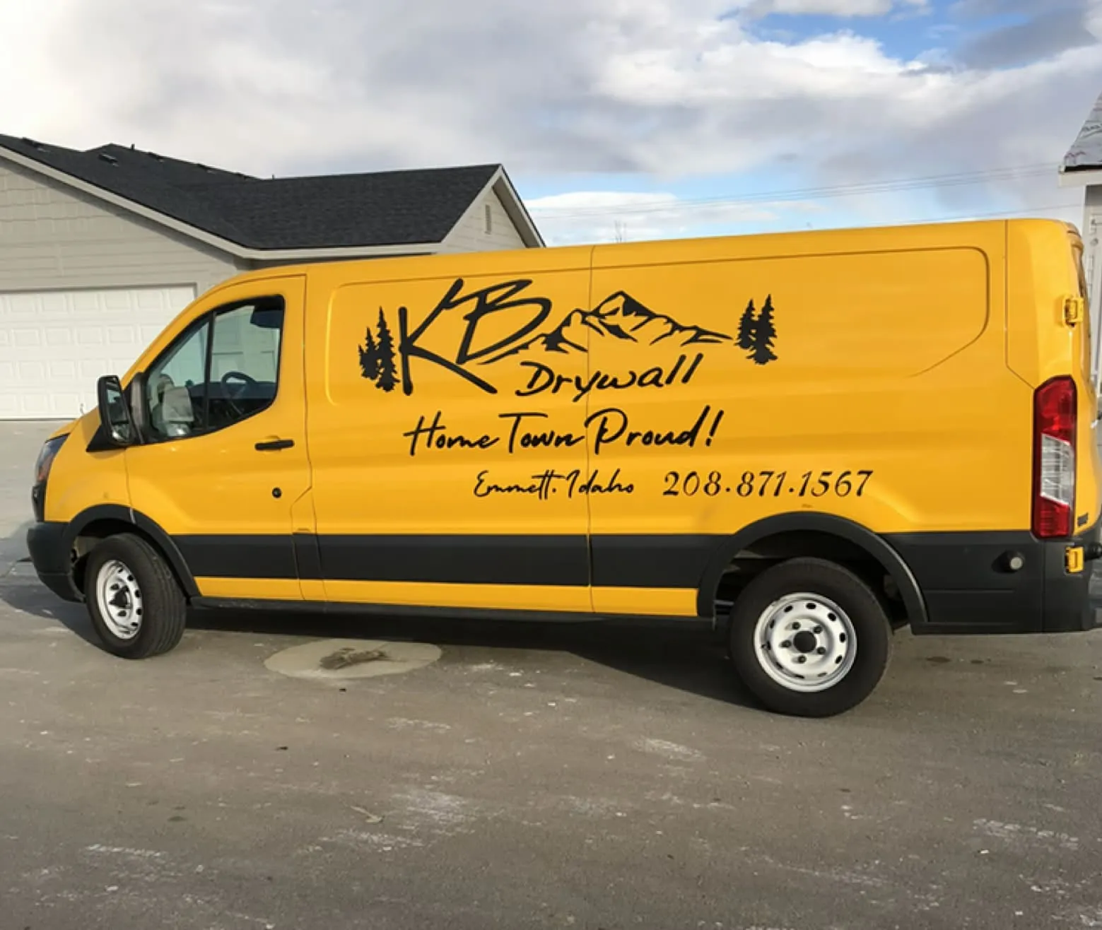 Kyle Brown Drywall and Painting company van serving Emmett Idaho and Treasure Valley